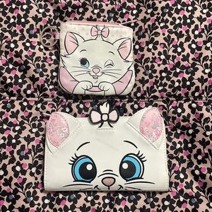 Disney Loungefly Aristocats Marie Wallet and Marie Coin Purse